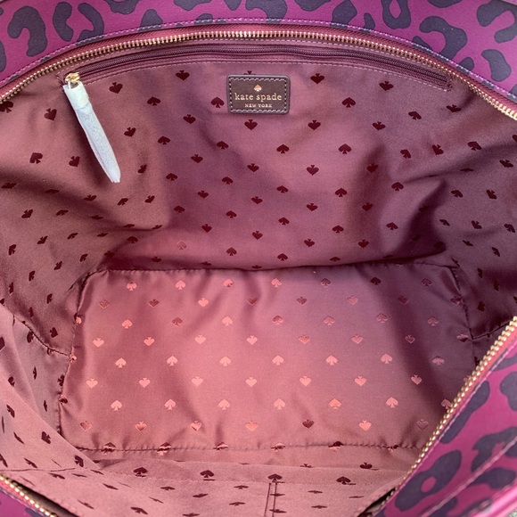 NWT ANIMAL PRINT KATE SPADE LARGE SHOULDER BAG - Picture 10 of 13